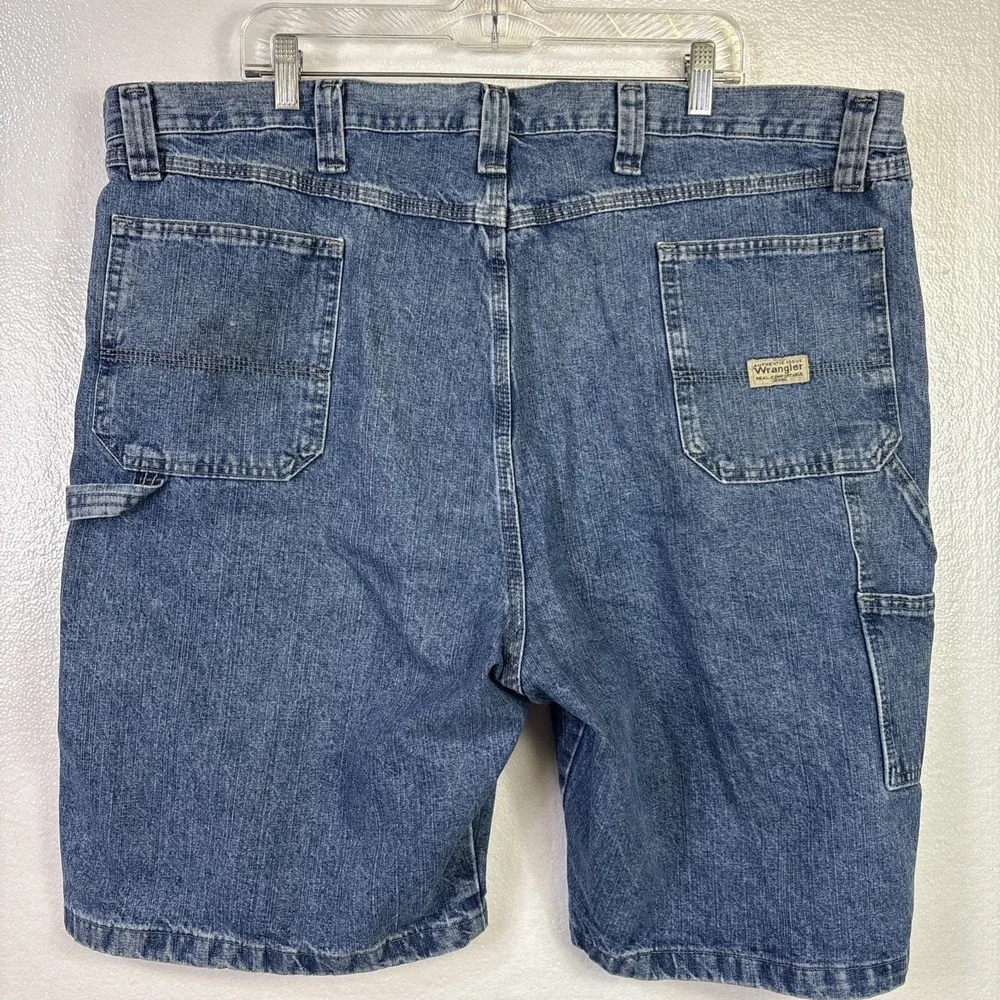 Wrangler Carpenter Shorts Mens Sz 46 Blue Denim Work‎ Construction Utility